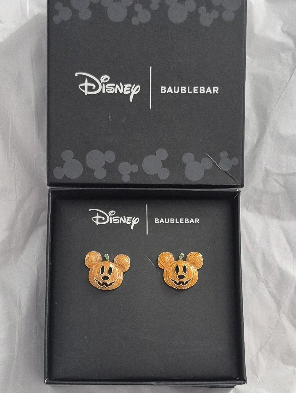 *NEW*  Disney x Baublebar Mickey Pumpkin Studs Earrings Halloween 🎃